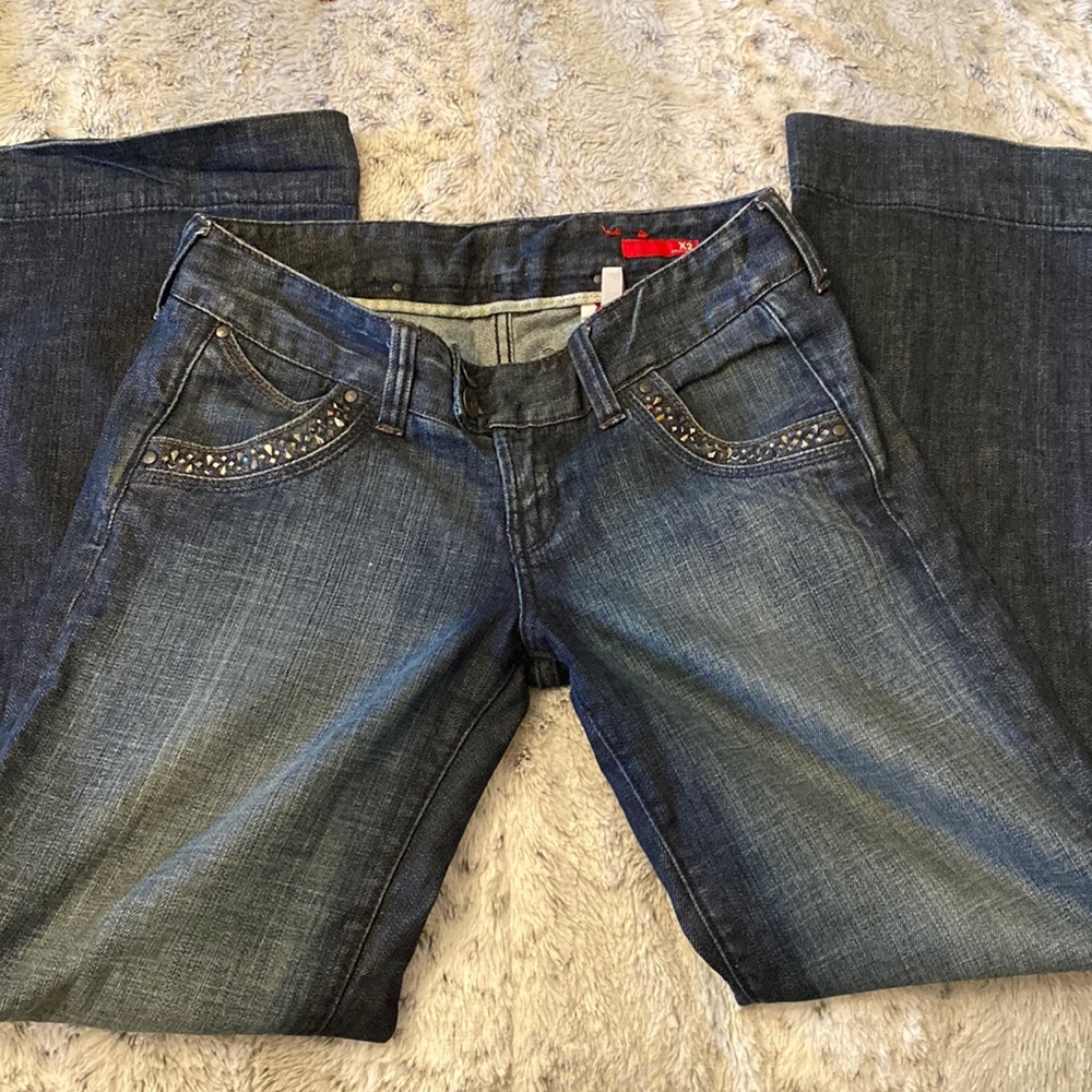 X2 Denim Jeans Wide Leg/Flare Out Size 8